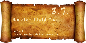 Baszler Ticiána névjegykártya